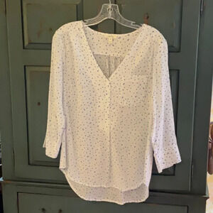 💙 Como Blu light weight Oversized Polka Dot Top Size S 💙